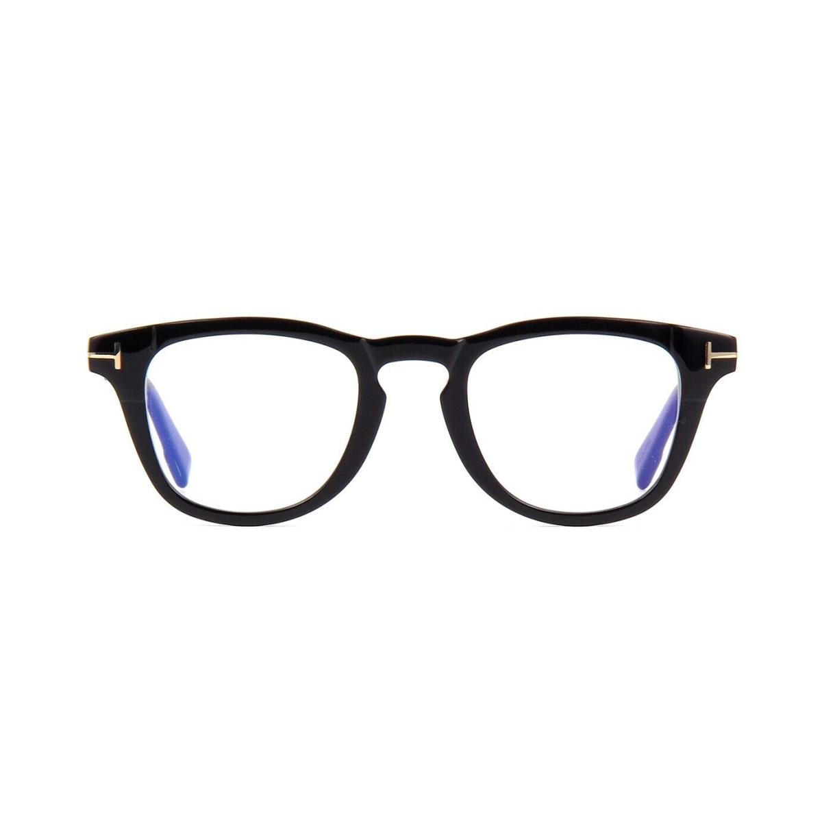 Tom Ford FT 5660-B Blue Block Shiny Black 001 D Eyeglasses