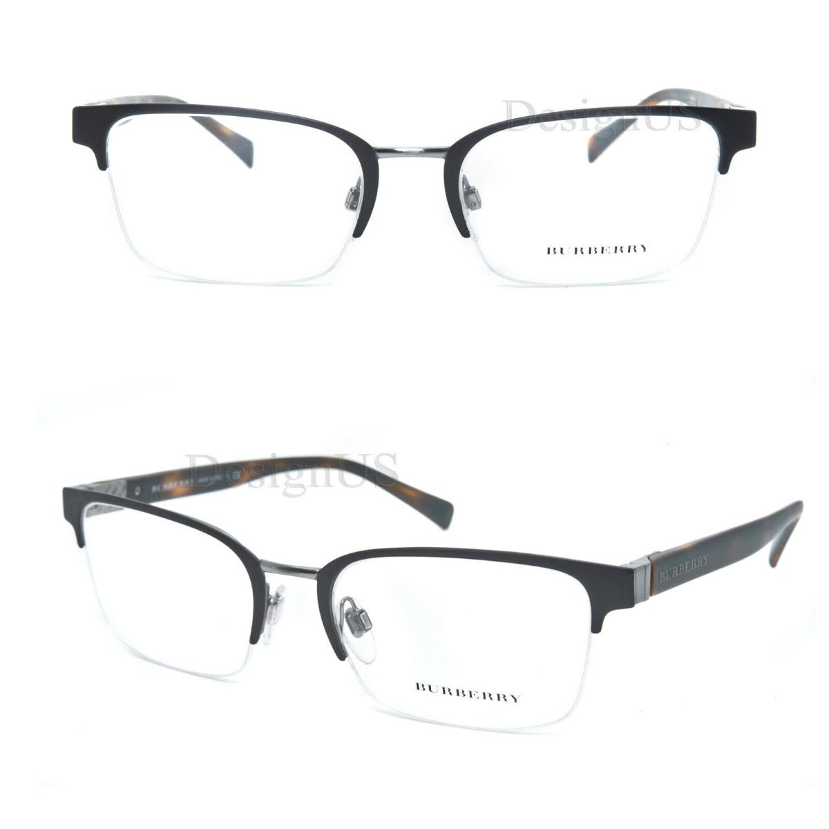 Burberry B 1308 1223 Matte Charcoal Black Gunmetal 54/19/145 Eyeglasses - Italy