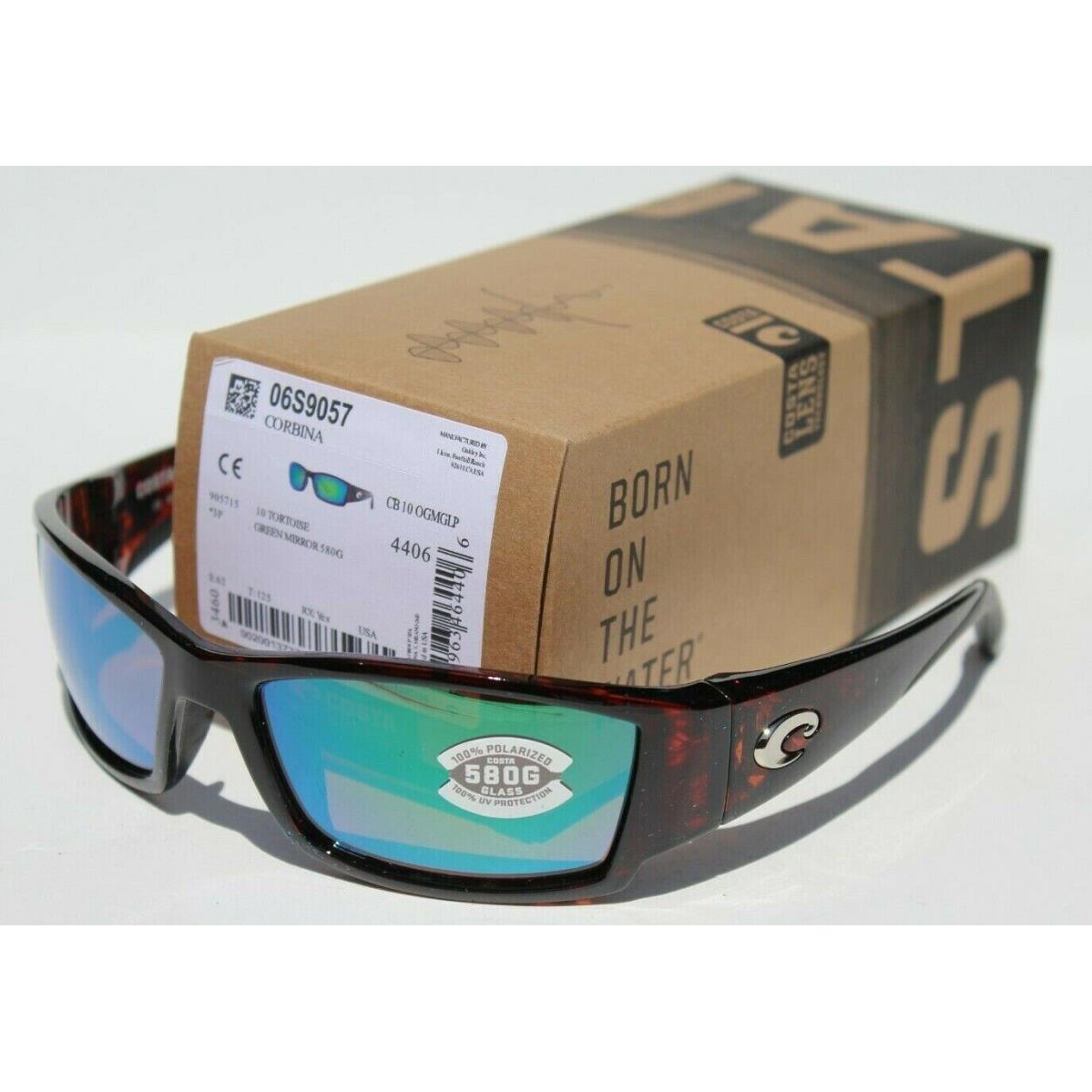 Costa Del Mar Corbina 580 Polarized Sunglasses Tortoise/green Mirror 580G