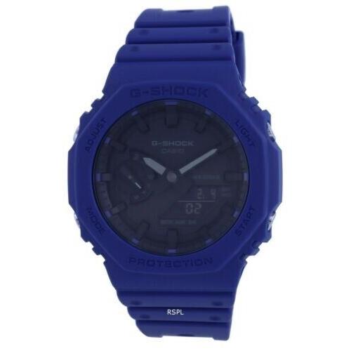 Casio Oak G-shock GA2100-2A A/d Digital Carbon Resin Blue Mens Watch