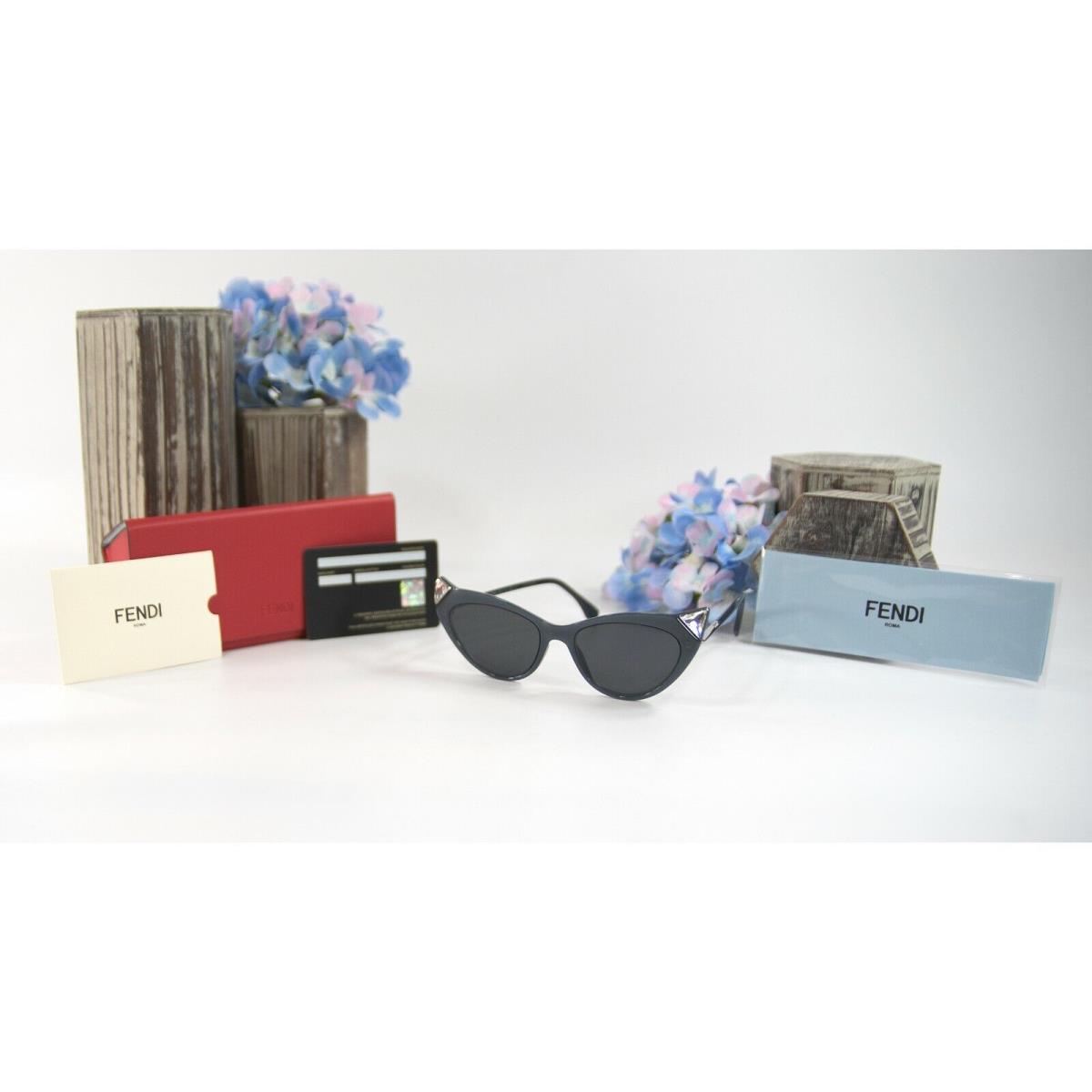 Fendi FF0356S Crystal Grey Cat Eye Acrylic Sunglasses Case