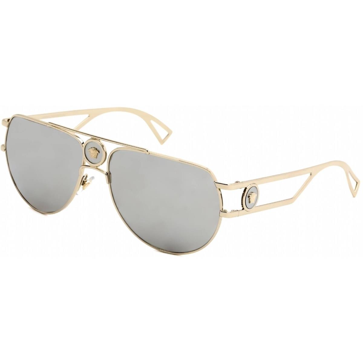 Versace Men`s Sunglasses Pale Gold Metal Full Rim Frame VE2225 12526G