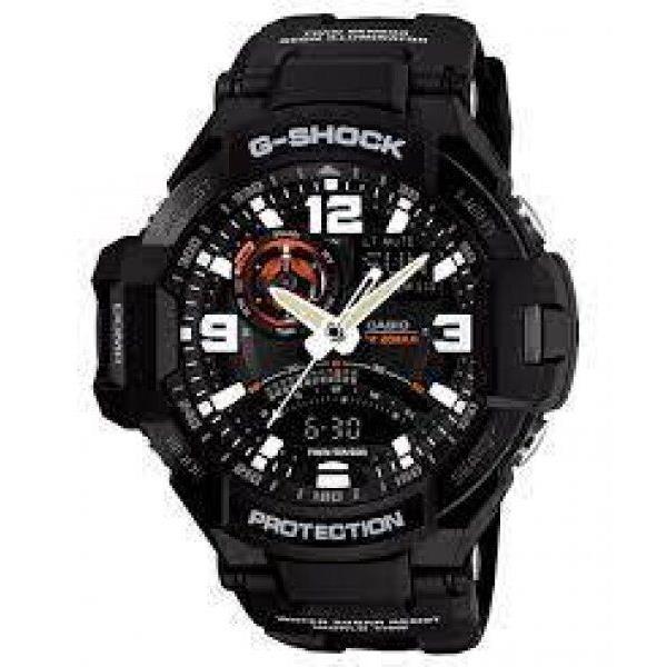 Casio G-shock GA-1000-1A Twin Sensor Compass Aviator Watch GA-1000-1A Black