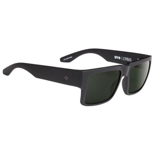 Spy Optic Cyrus Sunglasses - Matte Black / Happy Hd+ Gray Green