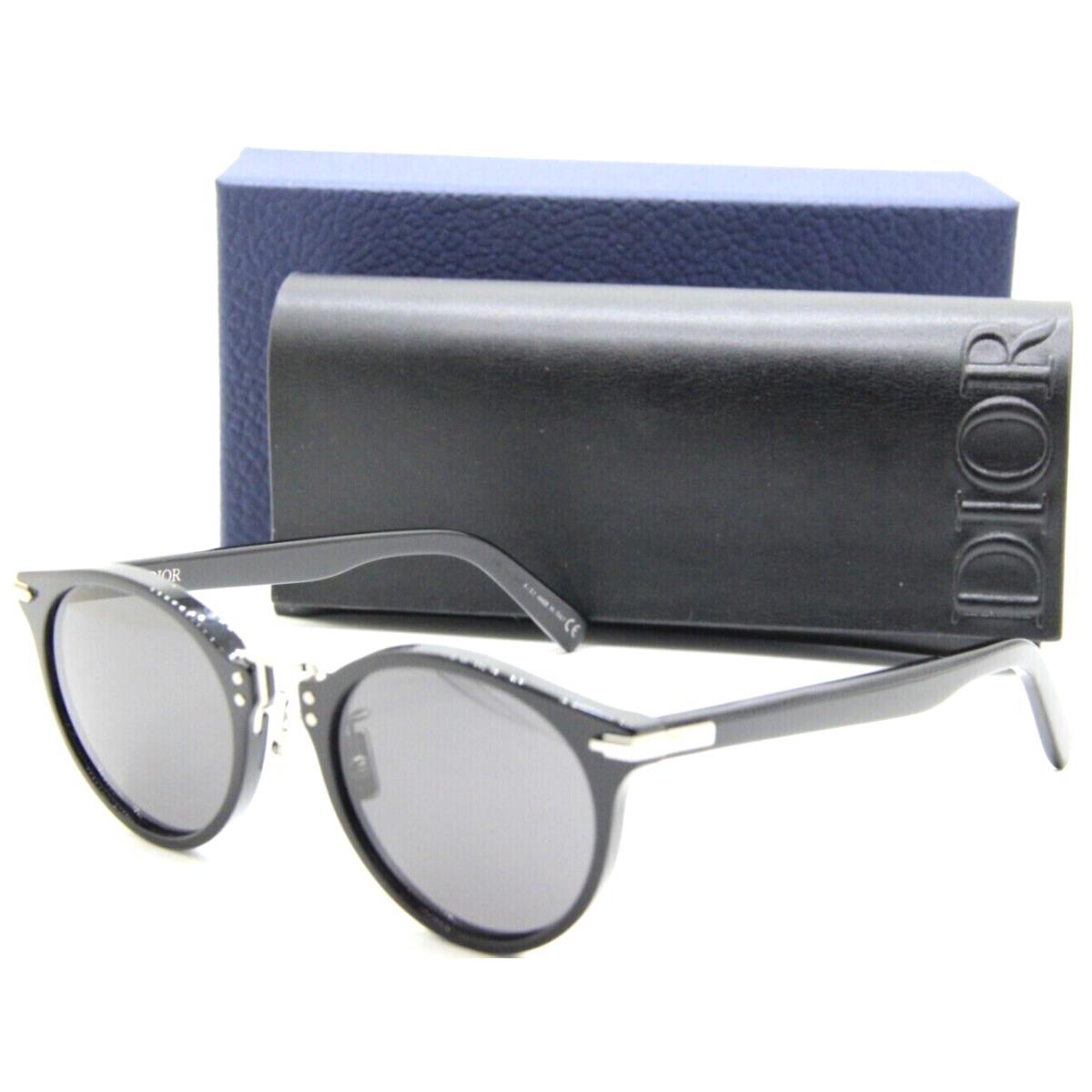 Christian Dior Diorblacksuit R4U 10A0 Black/grey Sunglasses 51-20 - Frame: POLISHED BLACK, Lens: GREY