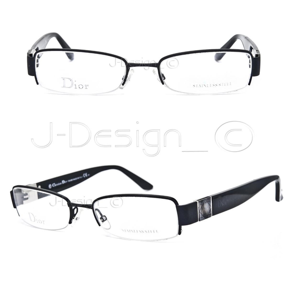 Christian Dior CD3743 10G Matte Black 51/18/135 Eyeglasses Made in Italy