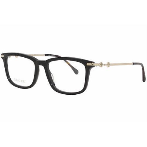 Gucci GG0920O 001 Eyeglasses Men`s Gold Full Rim Rectangular Optical Frame 53mm