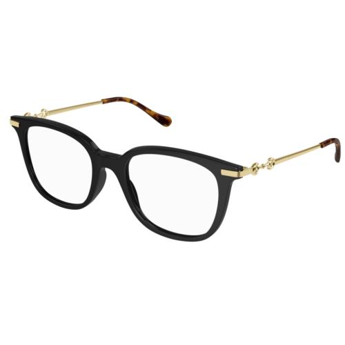 Gucci GG 0968O 001 Black/gold Squared Women`s Eyeglasses