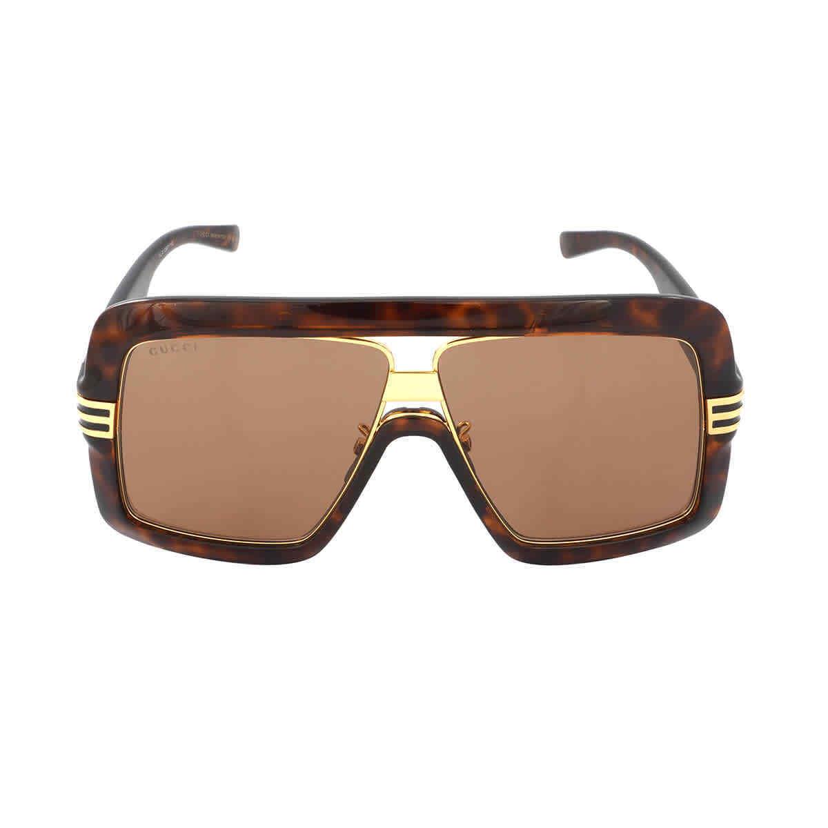 Gucci Brown Shield Unisex Sunglasses GG0900S 002 60 GG0900S 002 60