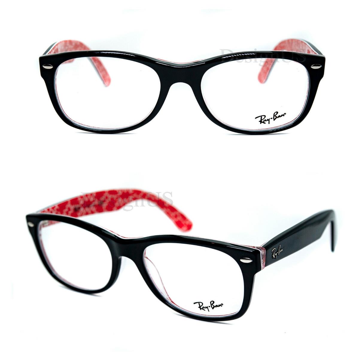 Ray Ban RB 5184 2479 Wayfarer Black On Texture Red 52/18/145 Eyeglasses - Frame: Black (2479)