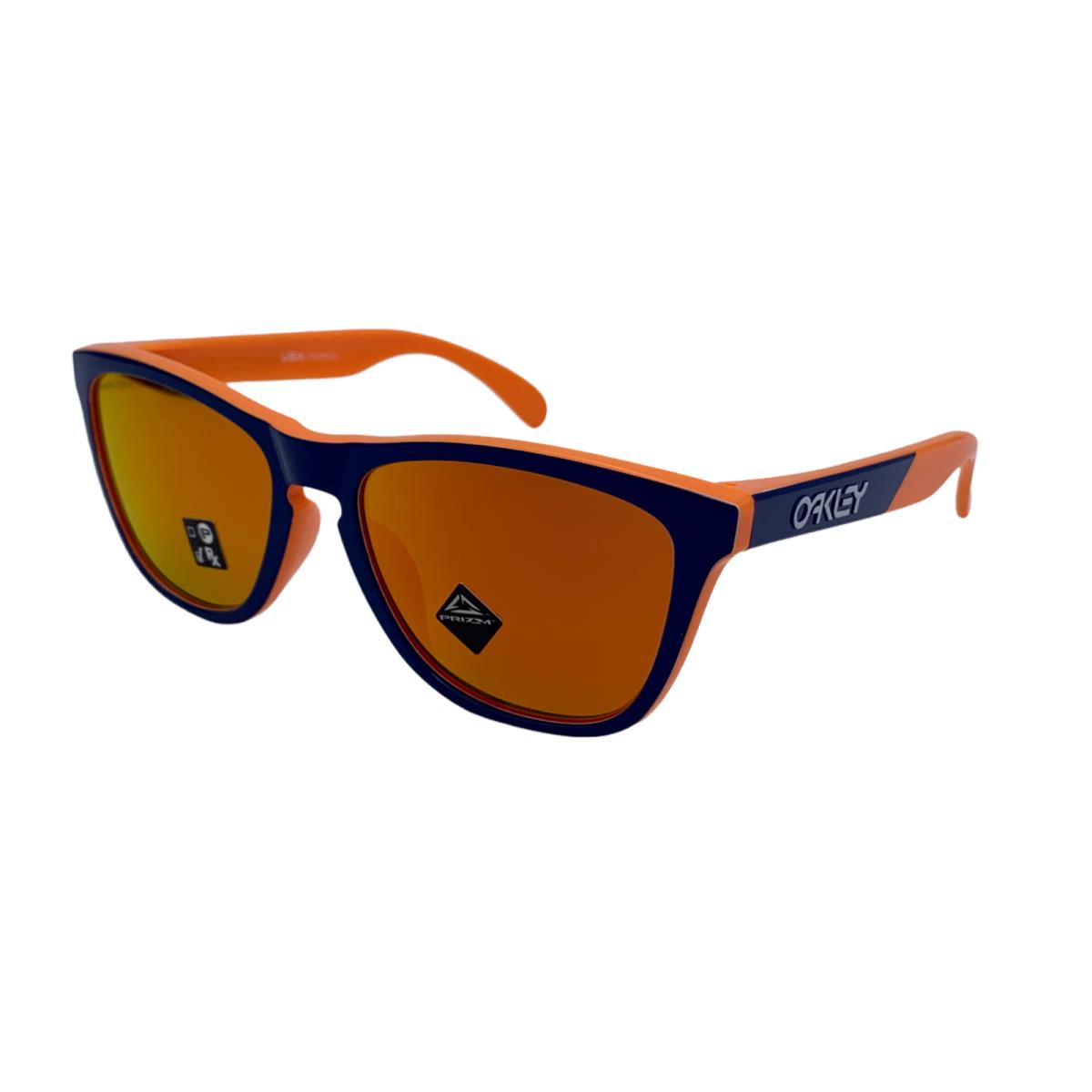 Oakley Sunglasses 50/50 Col Frogskins Asian Fit OO9245-92 Orange Navy Prizm Ruby