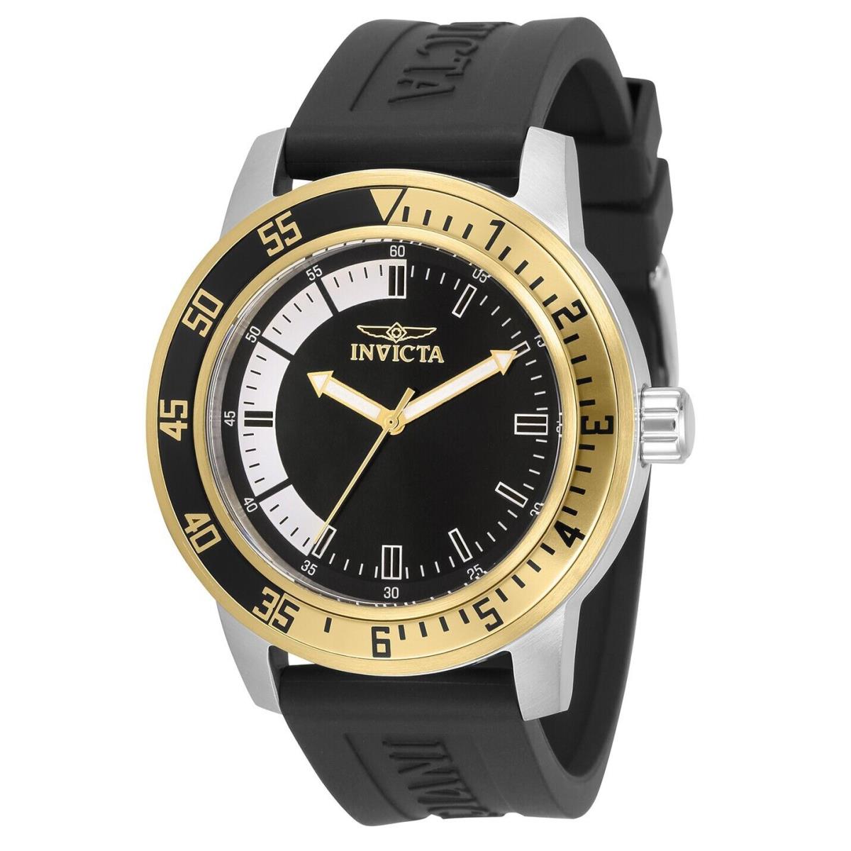 Invicta Specialty Men`s Watch - 45mm Black 34097 - Dial: Black, White, Band: Black
