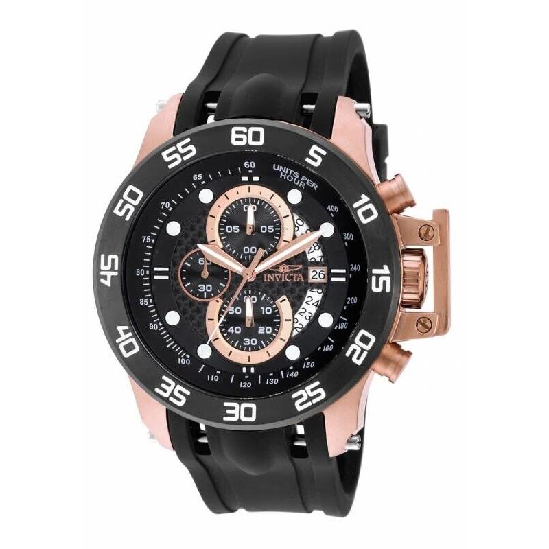 Invicta I-force Chronograph Black Carbon Fiber Dial Polyurethane Men`s MNP:19254