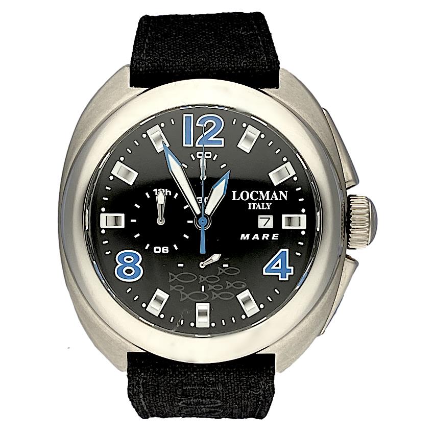 Locman Mare Chronograph Titanium Men`s Watch W/r 10 Atm Ref 130 48mm Quartz