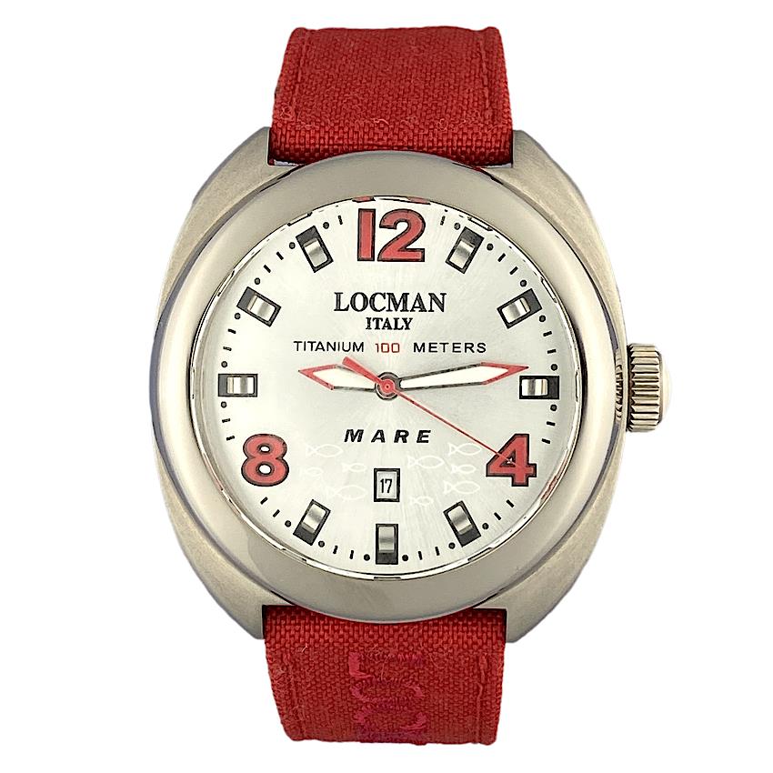 Locman Mare Titanium Men`s Watch W/r 10 Atm 100 m Ref 132 48mm x 51mm Quartz