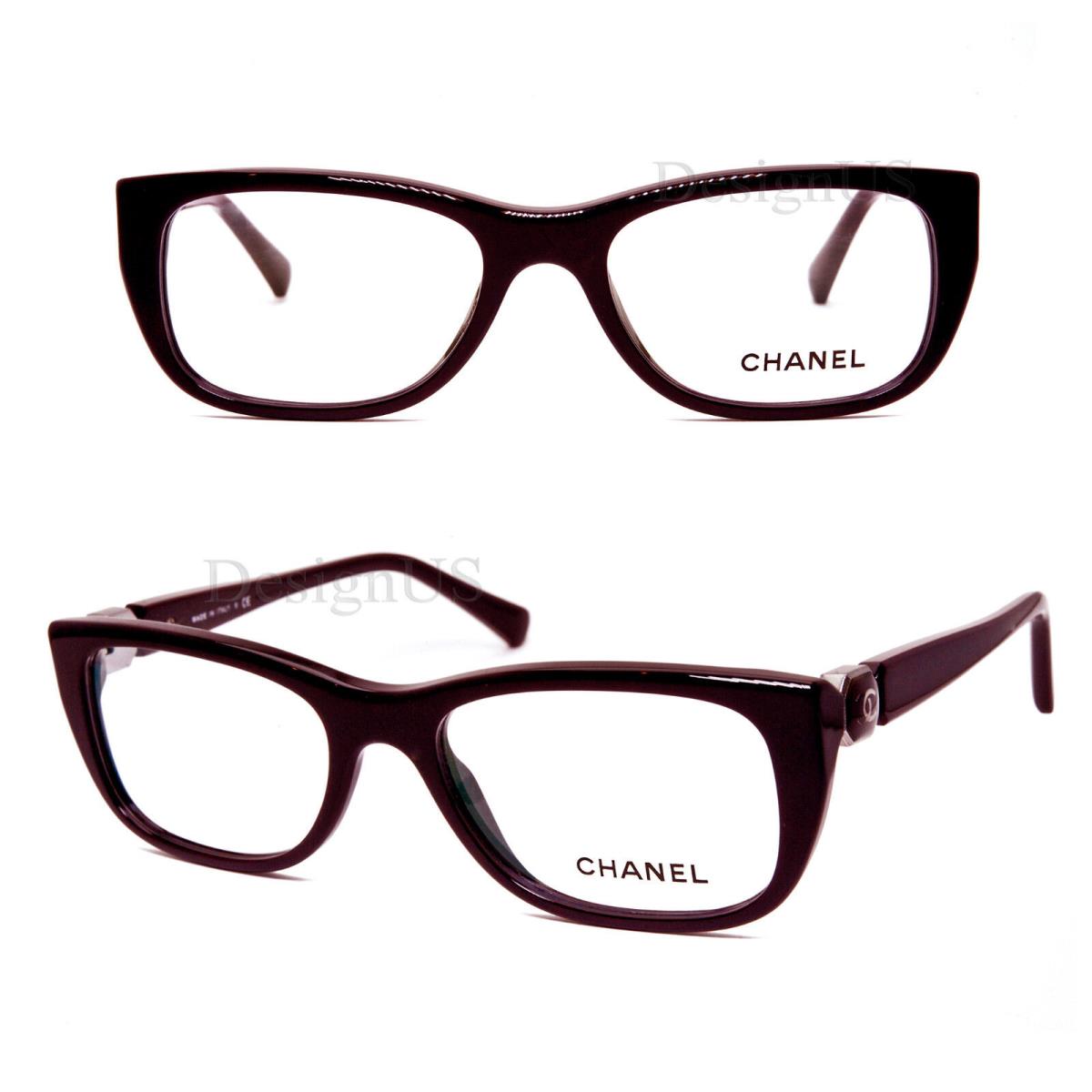 Chanel 3286 c.1461 Dark Burgundy 51/17/140 Eyeglasses Made Italy