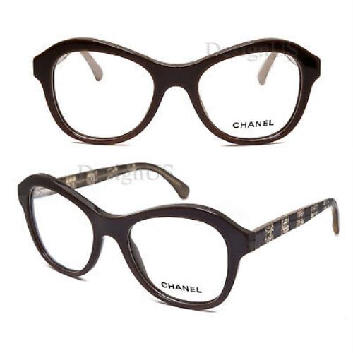 Chanel 3299 c.1484 Brown Lace 50/19/140 Eyeglasses Made in Italy