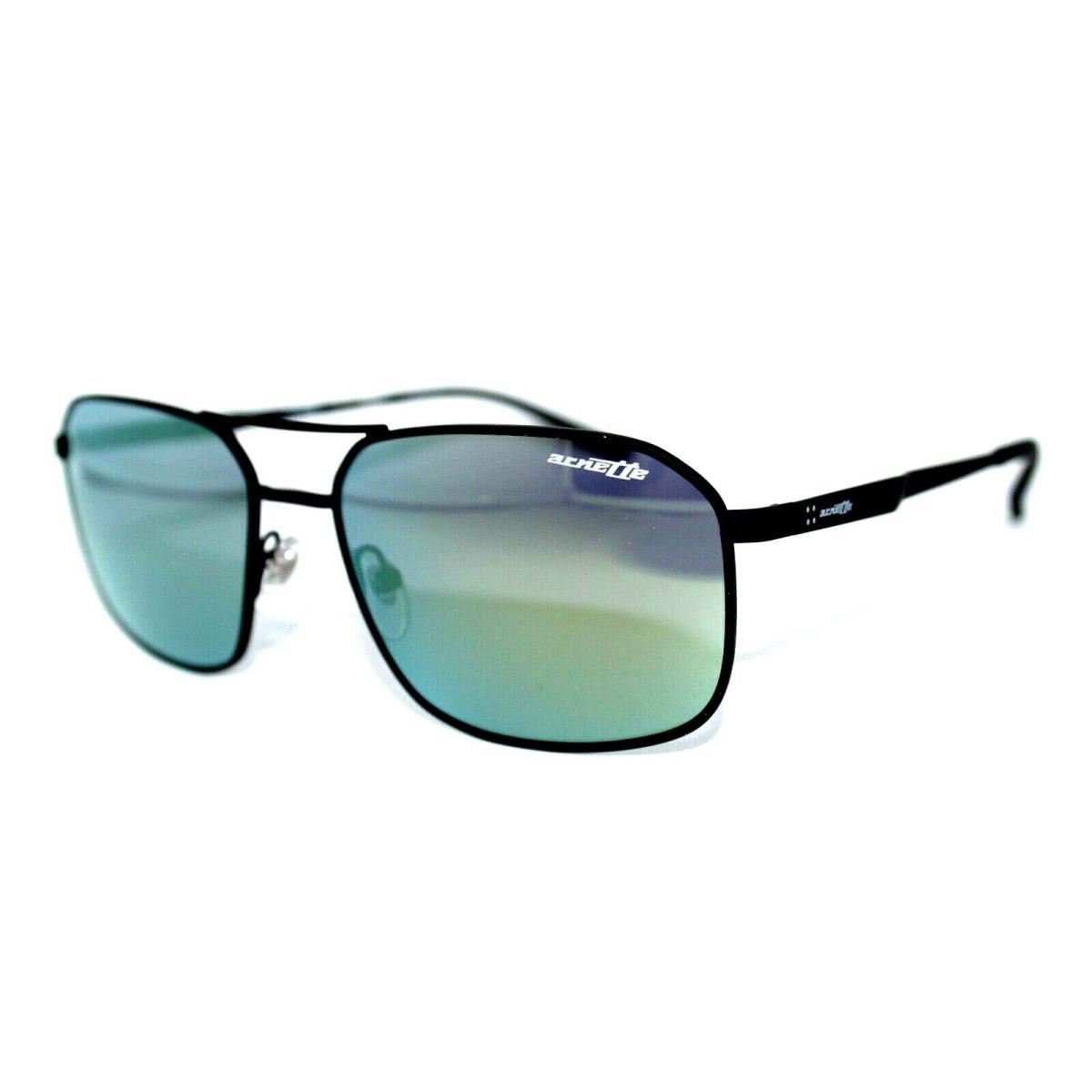 Arnette Kallio 3079-696/8N Black Sunglasses Mens Frame 56MM W/case