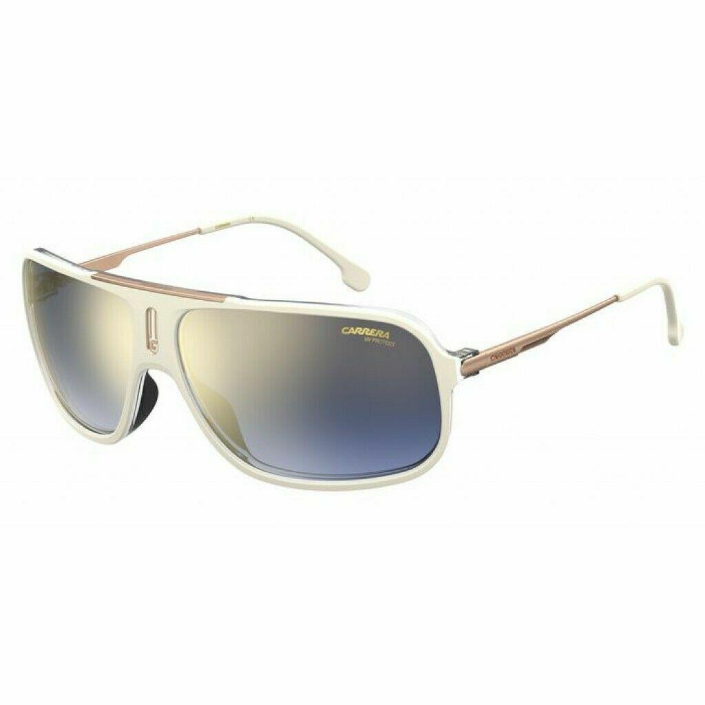 Carrera Mens COOL65 Sunglasses 0SZJ 1V Ivory/ Blue Gradient Gold Mirror 64mm
