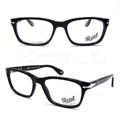 Persol 3012-V 95 Black 54/18/145 Eyeglasses Made in Italy