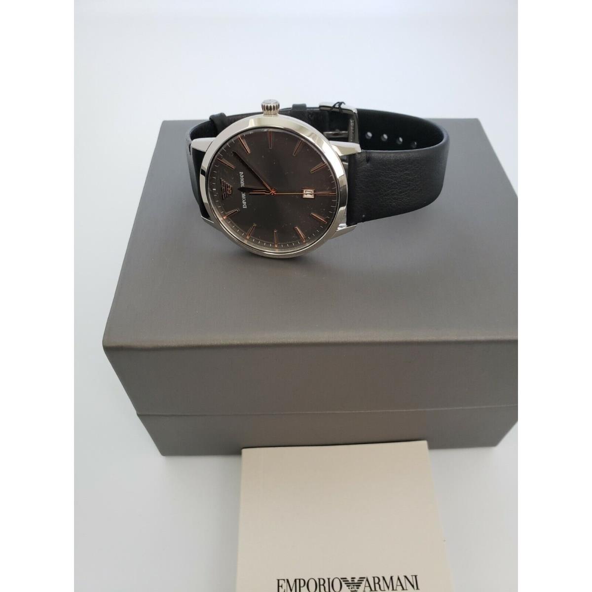 Emporio Armani Men`s Three-hand Date Black Leather Watch Gift Set AR80026 - Emporio  Armani watch - 723763277969 | Fash Brands