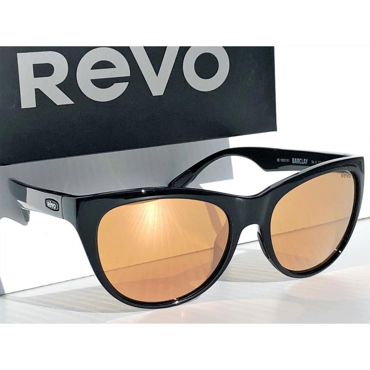 Revo sunglasses BARCLAY - Black Frame, Champaign Lens