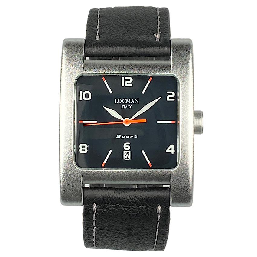 Locman Quadrato Sport Aluminum Case Square Watch Ref 429 Unisex Quartz 39x49 mm