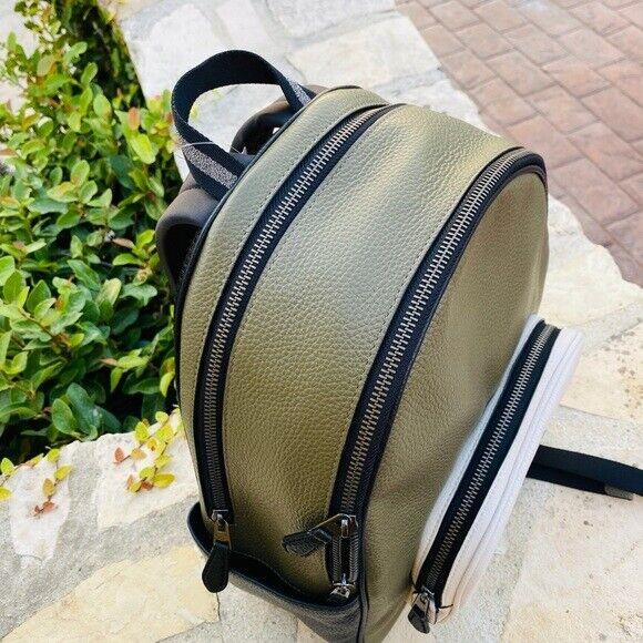 coach olive green backpack