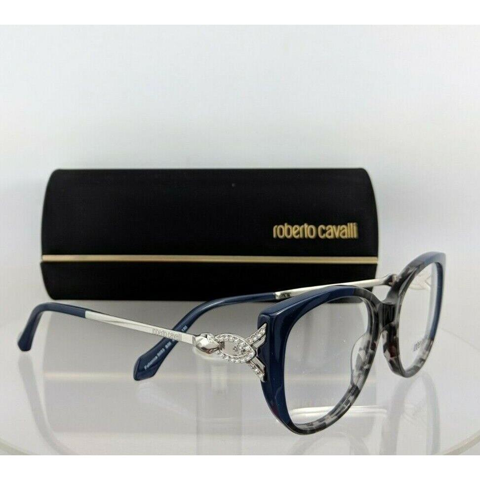Roberto Cavalli eyeglasses  - Blue & Grey & Silver Frame, Clear Lens 1