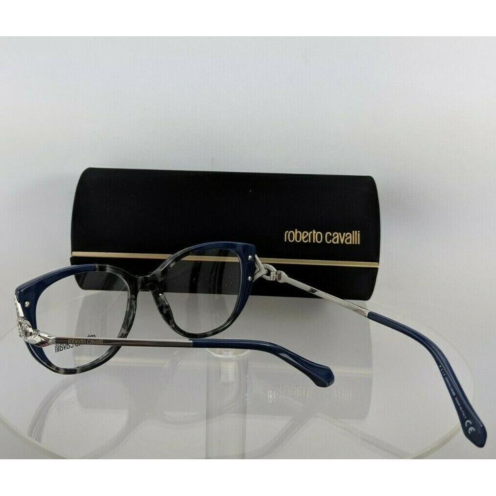 Roberto Cavalli eyeglasses  - Blue & Grey & Silver Frame, Clear Lens 4