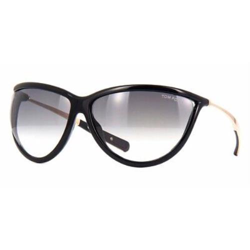 Tom Ford Shiny Black / Gradient Smoke 70 mm Sunglasses FT0770 01B 70