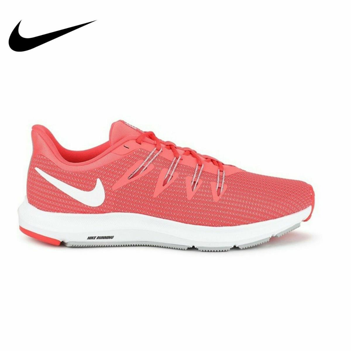 Nike Women`s Quest Running Shoes Ember Glow White AA7412-800 Size 8.5 - 9 - Red
