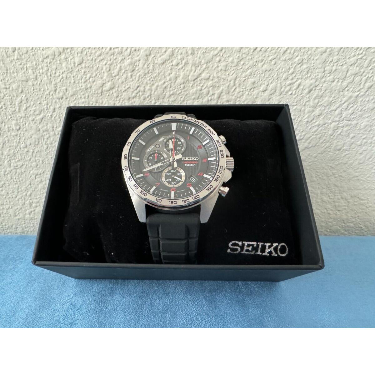 Seiko Essential Collection Quartz Black Watch For Men SSB325