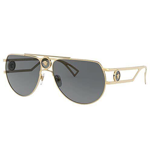 Versace Sunglasses VE 2225-100287 Gold W/grey Lens 60mm