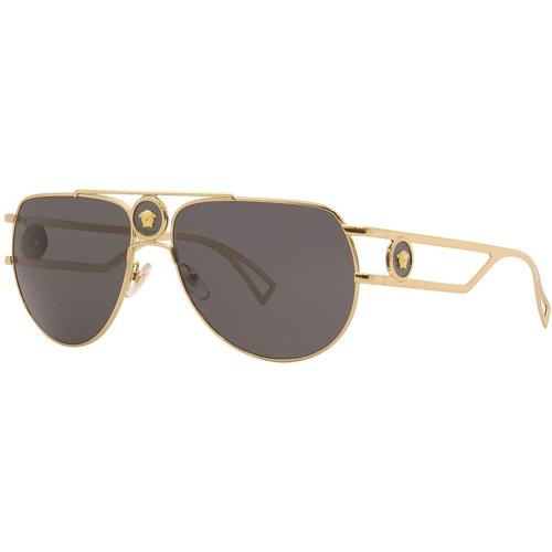 Versace Sunglasses VE2225 100287 60mm Gold / Grey Lens