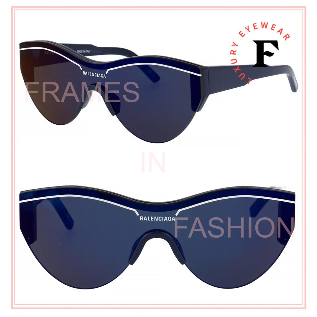 Balenciaga Ski 0004 Navy Blue Shield Mask Fashion Sunglasses BB0004S Unisex 010