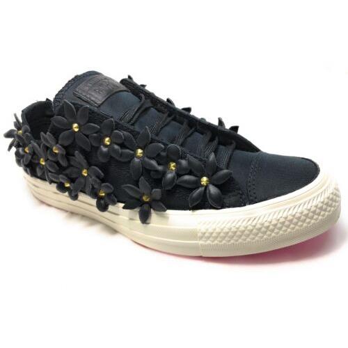 Converse Women`s Patbo Low Classic OX Black Floral Shoes 554863C Women 6.5 M