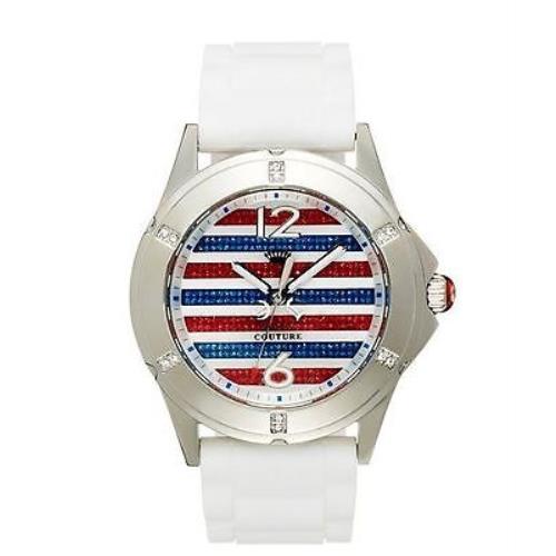Juicy Couture Womens White Americana Girl Watch Org