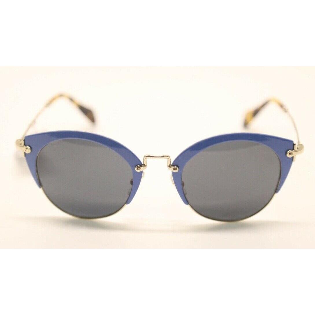 Miu Miu Smu 53R VAD-1A1 Blue Gold Frame/grey Lens Sunglasses 862