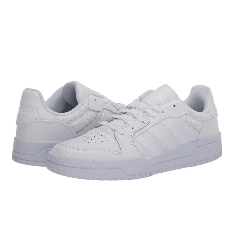 Men Adidas Entrap Low Top Athletic/lifestyle Shoes Sneakers Triple White EH1865