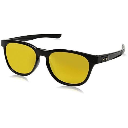 Oakley OO9315-04 Stringer Polished Black/24K Iridium Sunglasses - Frame: Black, Lens: Yellow