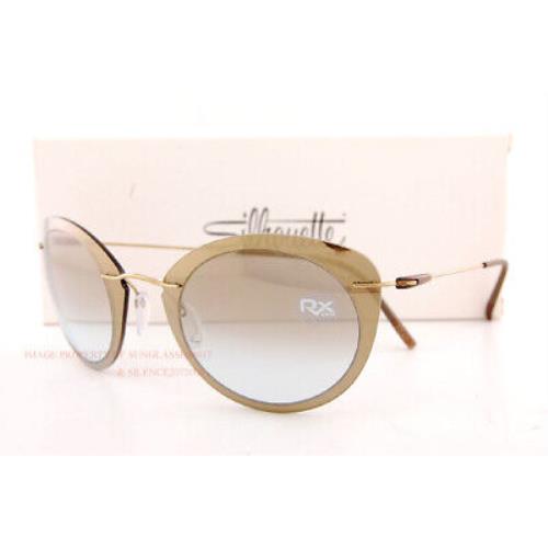 Silhouette Sunglasses Infinity Collection 8161 5540 Brass-mint Mirror Titan