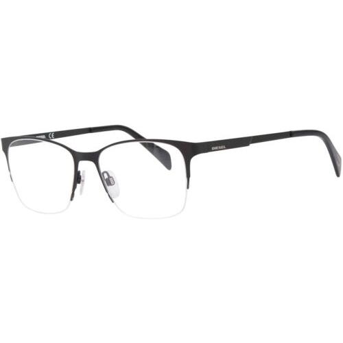 Diesel Men or Womens Eyeglasses DL5152 002 Black 52 16 145 Semi Rimless Square