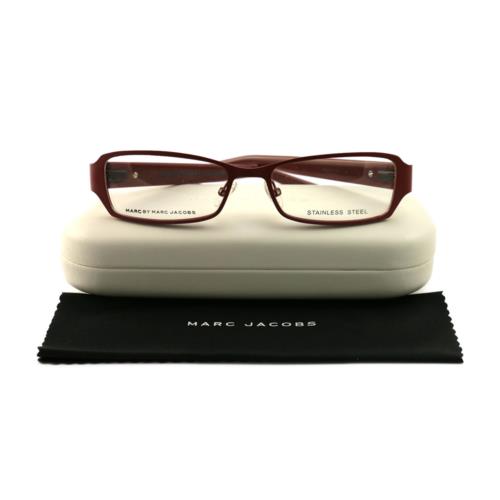 Marc Jacobs eyeglasses MMJ - Matte Red , Matte Red Frame, With Plastic Demo Lens Lens