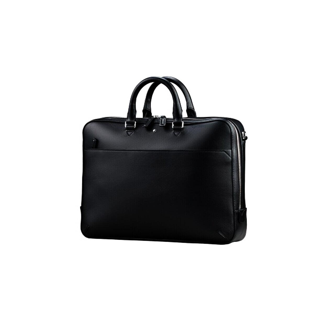 Montblanc Meisterstuck Men`s Black Urban Medium Document Case / Briefcase 124077