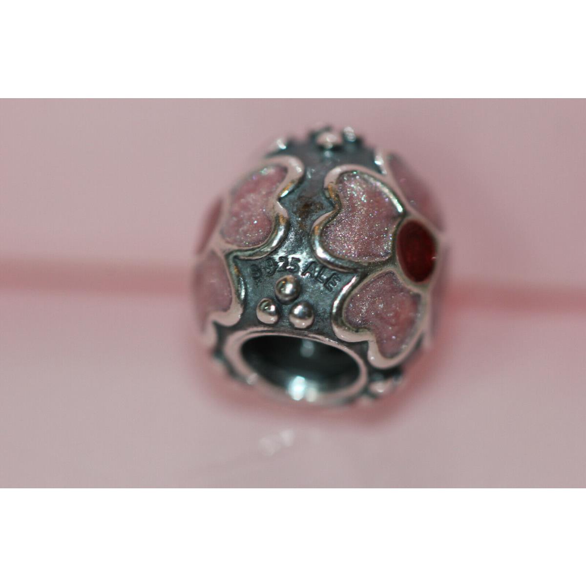 Pandora Silver Pink/red Enamel Daisy Charm 790433ER Retired Box