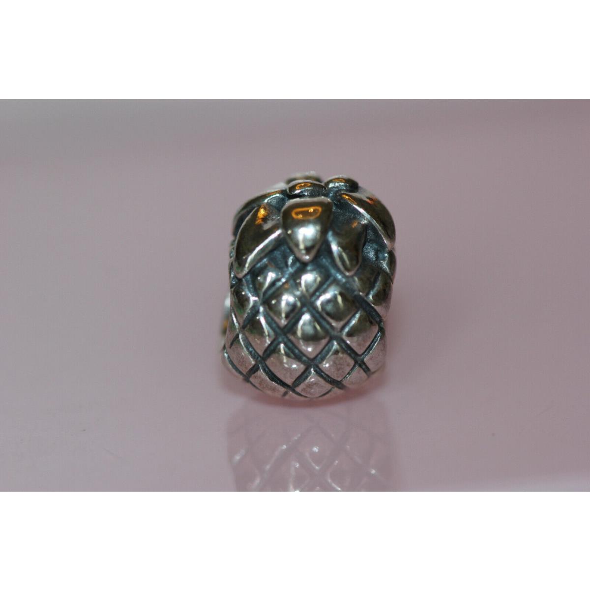 Pandora Sterling Silver Pineapple Charm Retired 790363 Box Beware Fakes