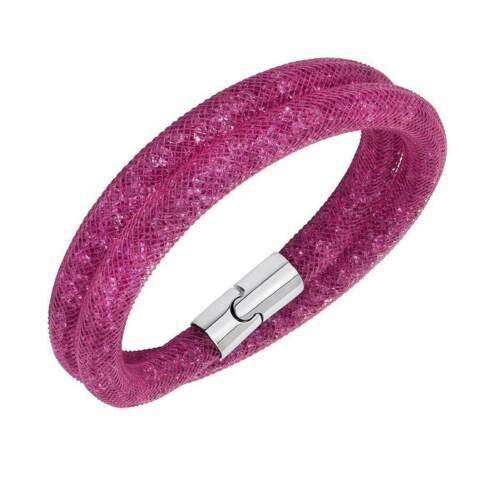 Swarovski 5089833 Women`s Stardust Fuchsia Double Wrap Bracelet