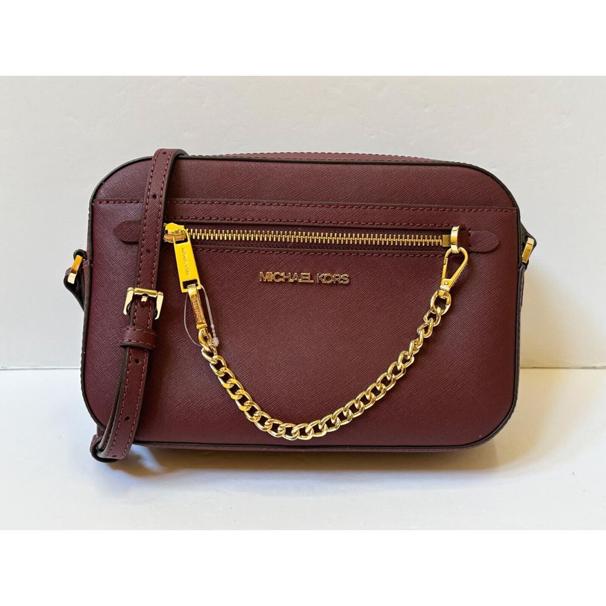 Michael Kors Jet Set Item East West Shoulder Crossbody Bag Chain Merlot New Version