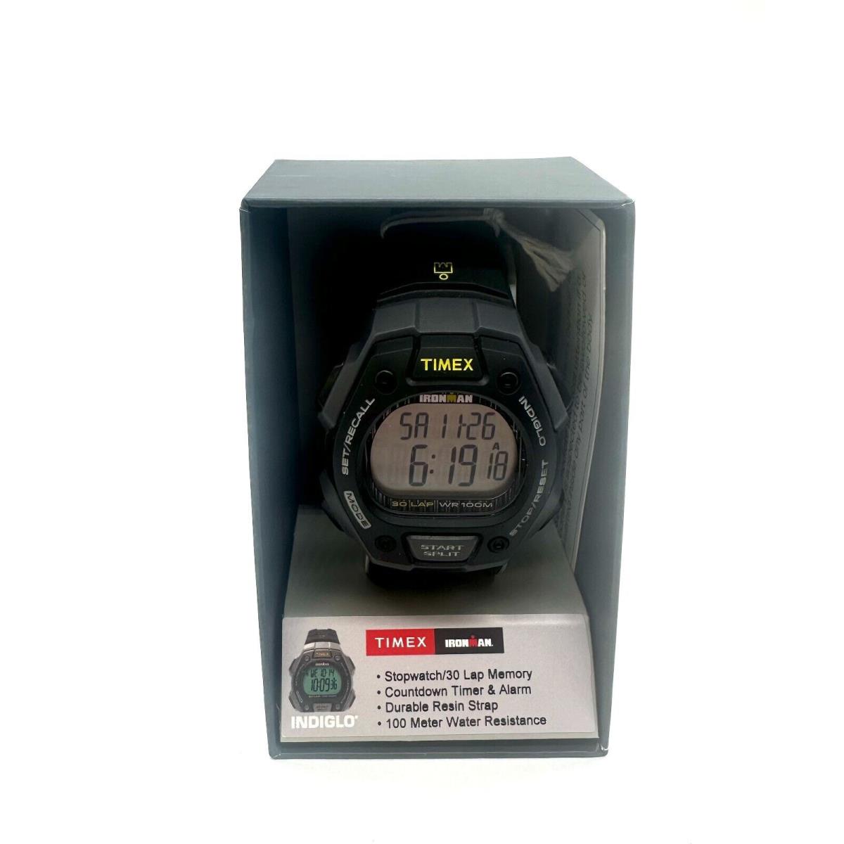 Timex TW5M09500 Men`s Ironman 30-Lap Resin Watch Alarm Indiglo Chronograph